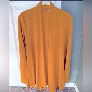 Hacci Open Front Cardigan in Mustard M (6-8)